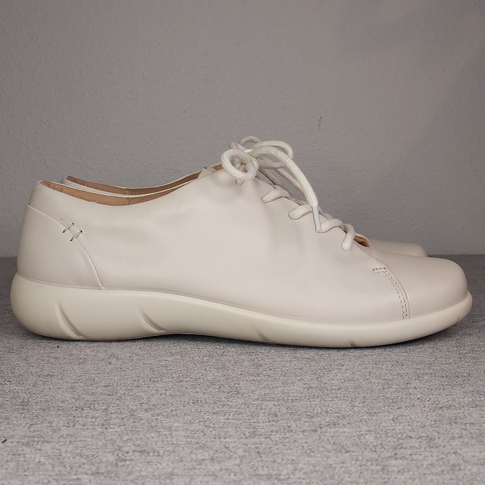 Hotter Dew II Cream Lace Up Leather Sneakers Shoe Size US 8